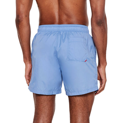 Blue - Lifestyle - Hugo Mens Haiti Contrast Logo Swim Shorts