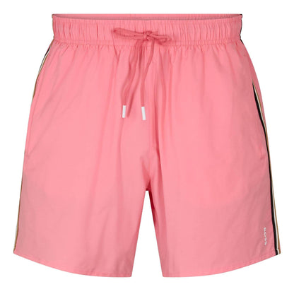 Light Pink - Front - Boss Mens Iconic Logo Swim Shorts