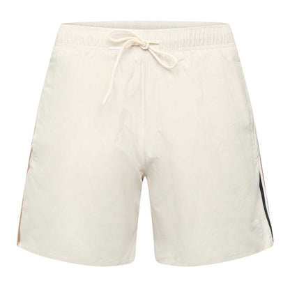 White - Front - Boss Mens Iconic Logo Swim Shorts