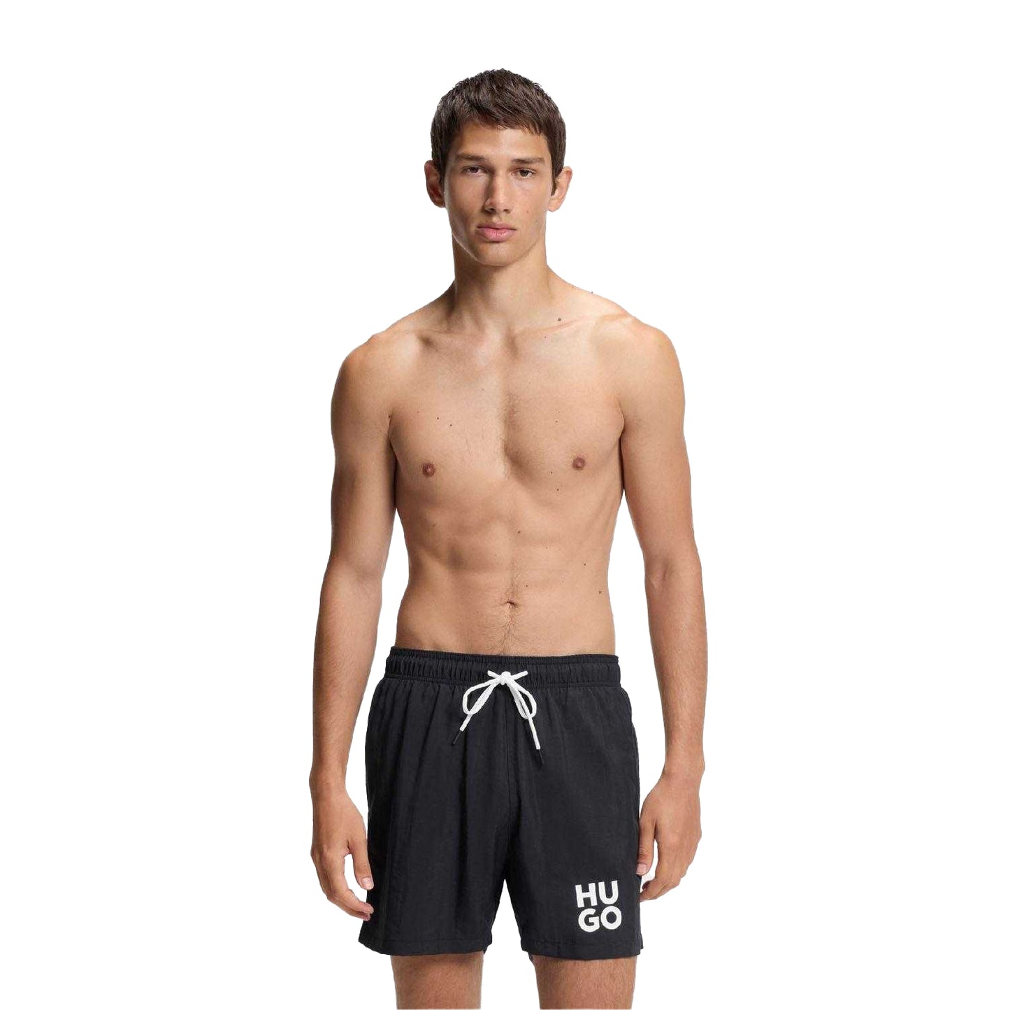 Black - Lifestyle - Hugo Mens Paolo Quick Dry Swim Shorts