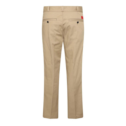Beige - Back - Hugo Mens Dexter234 Trousers