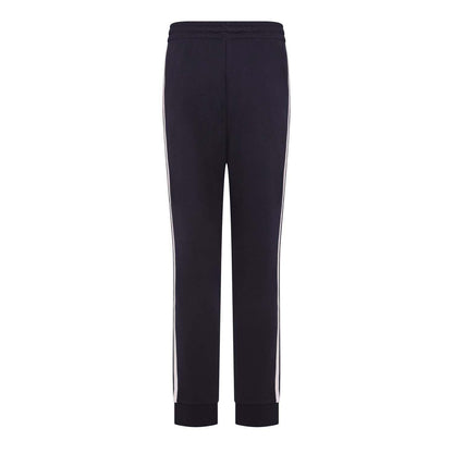 Navy - Back - Adidas Mens Essentials French Terry 3 Stripes Jogging Bottoms