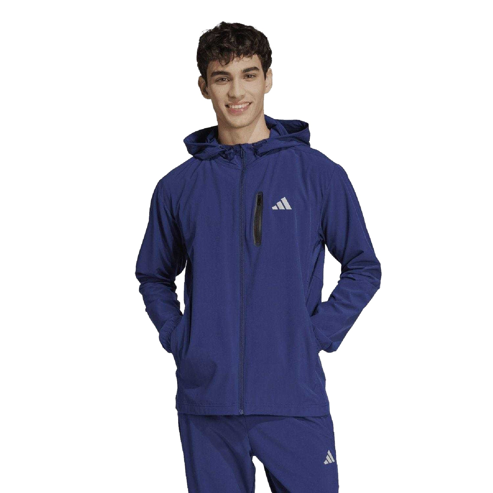 Blue - Side - Adidas Mens Track Jacket