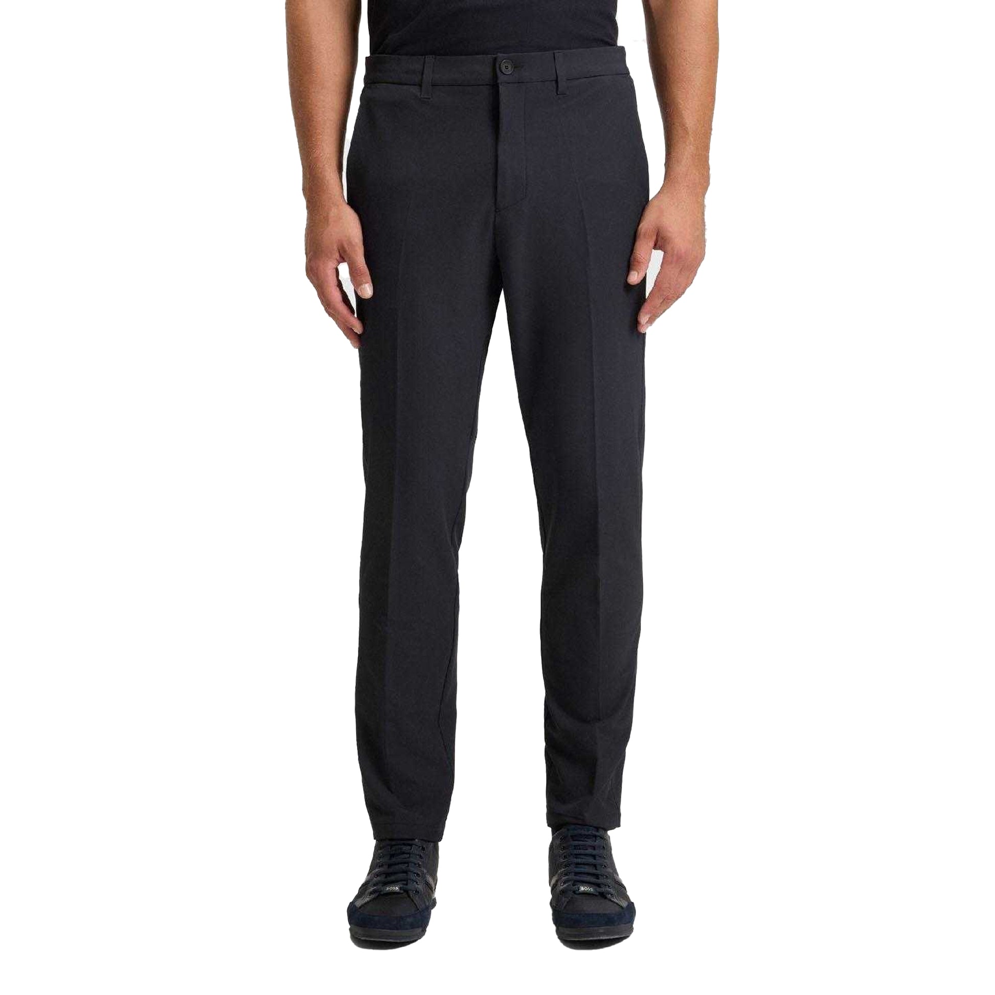 Dark Blue - Side - Boss Mens T Commuter Regular Trousers