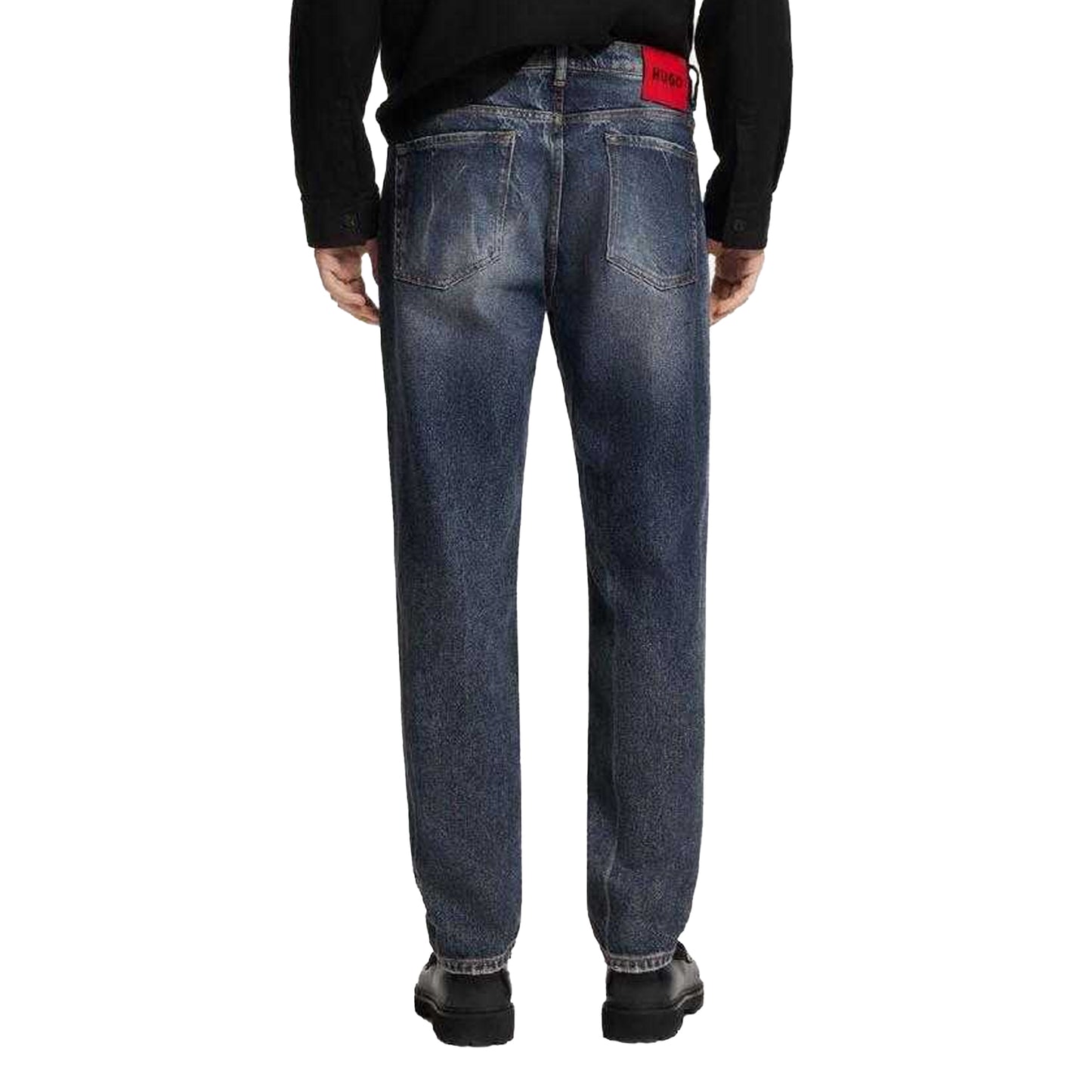 Navy - Back - Hugo Mens 634 Tapered Jeans