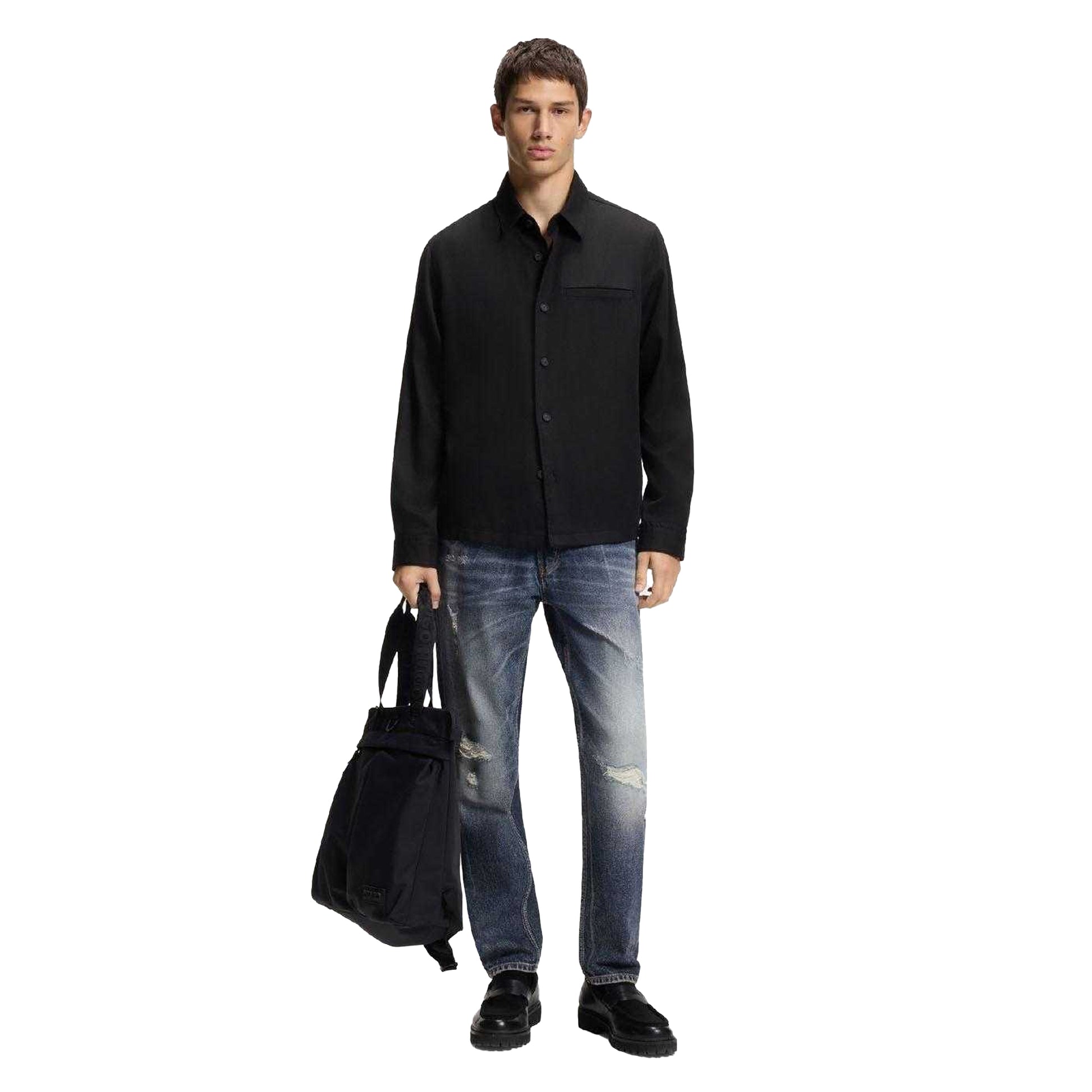 Navy - Lifestyle - Hugo Mens 634 Tapered Jeans