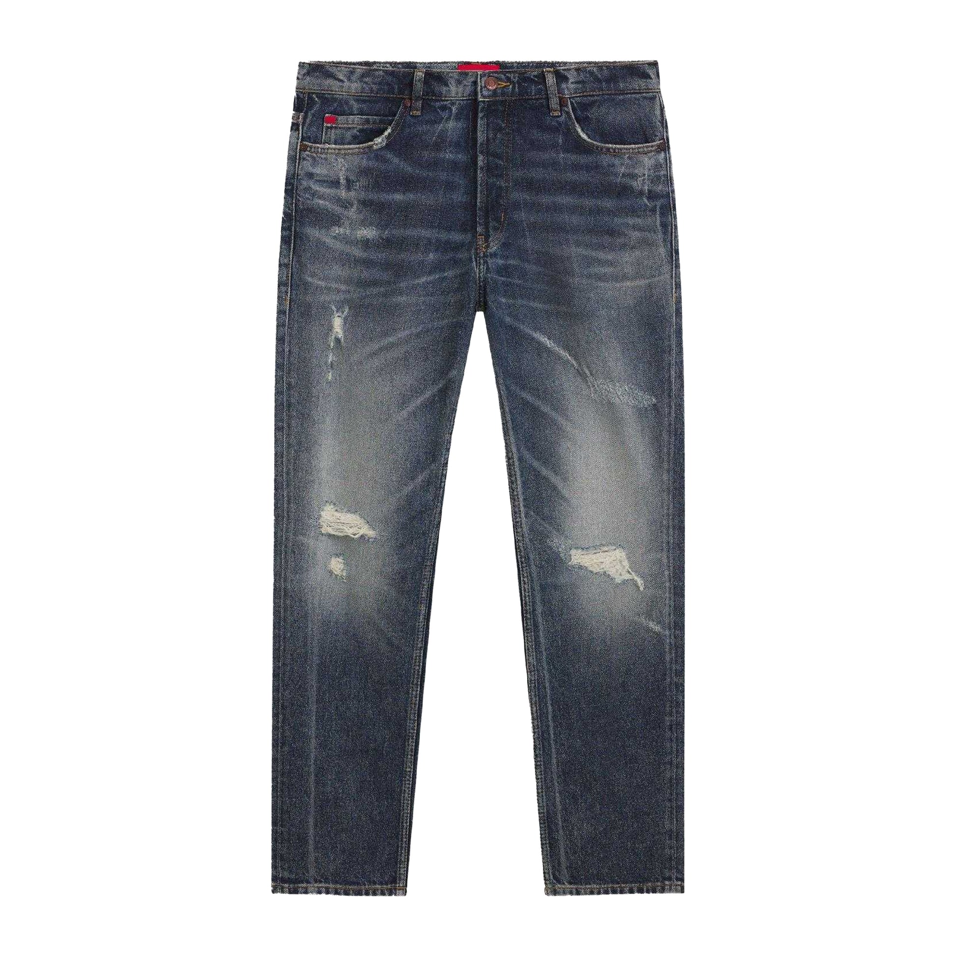 Navy - Front - Hugo Mens 634 Tapered Jeans
