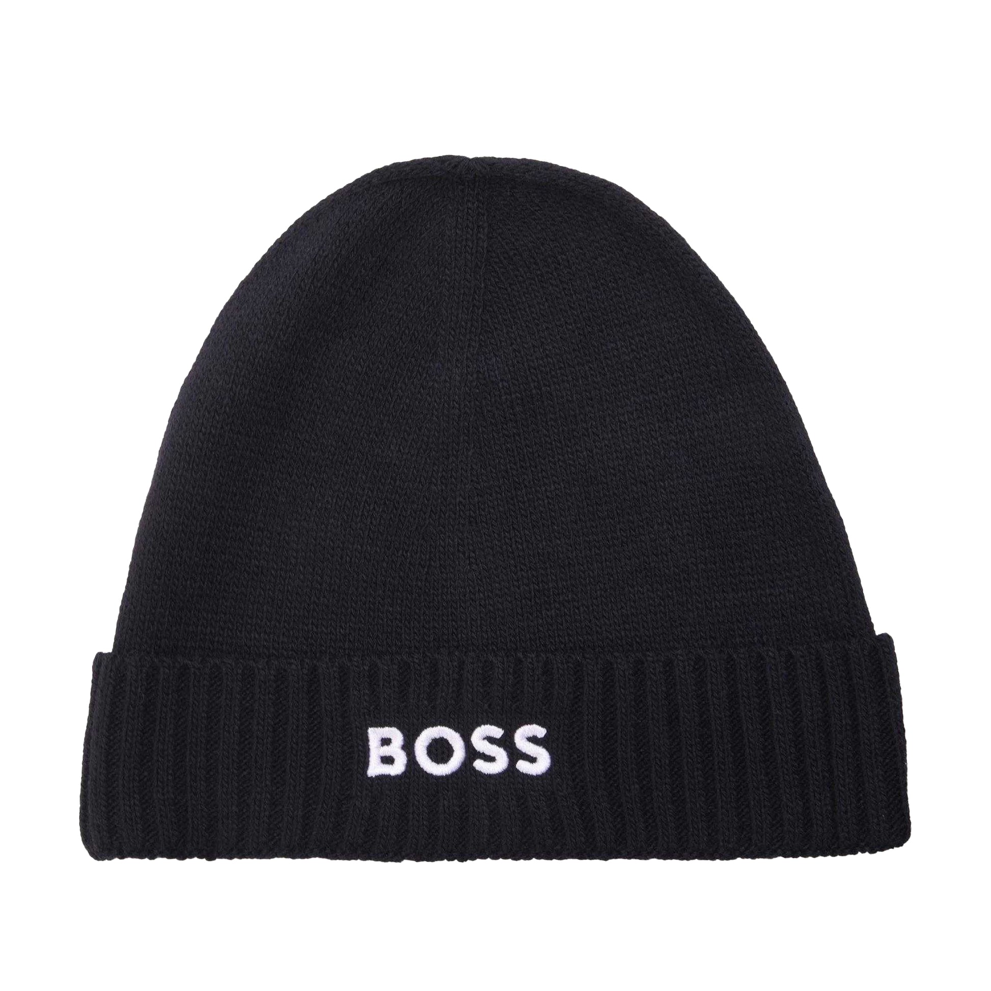 Dark Blue - Front - Boss Mens Asport Beanie