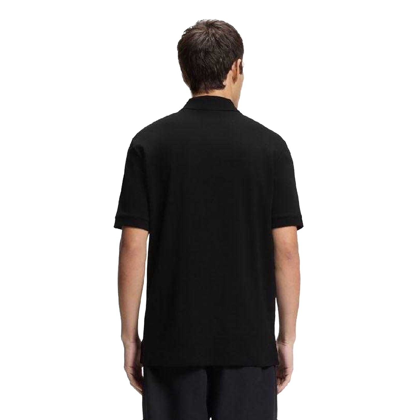 Black - Back - Hugo Mens Dalomino Contrast Logo Polo Shirt