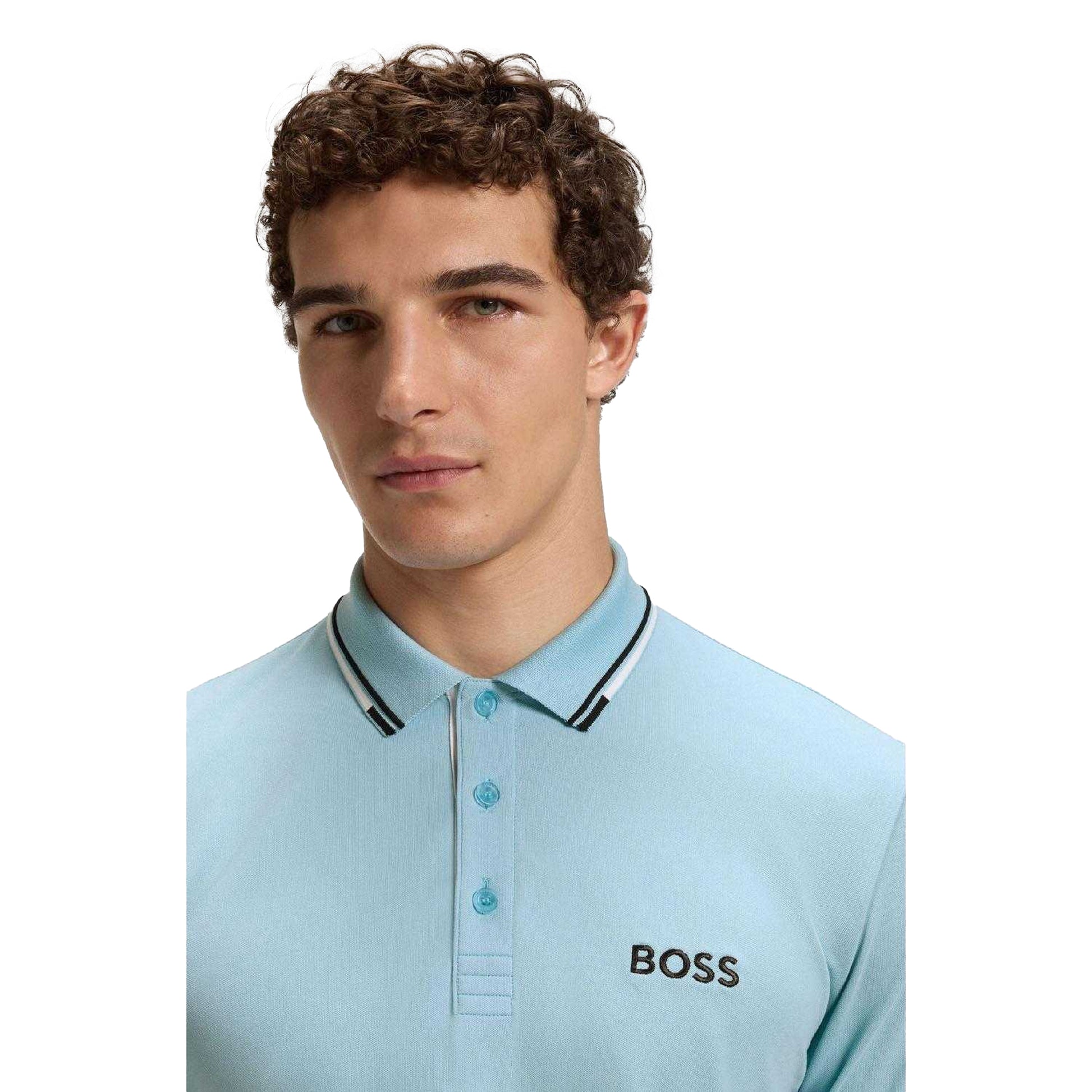 Blue - Lifestyle - Boss Mens Paddy Pro Pique Regular Polo Shirt