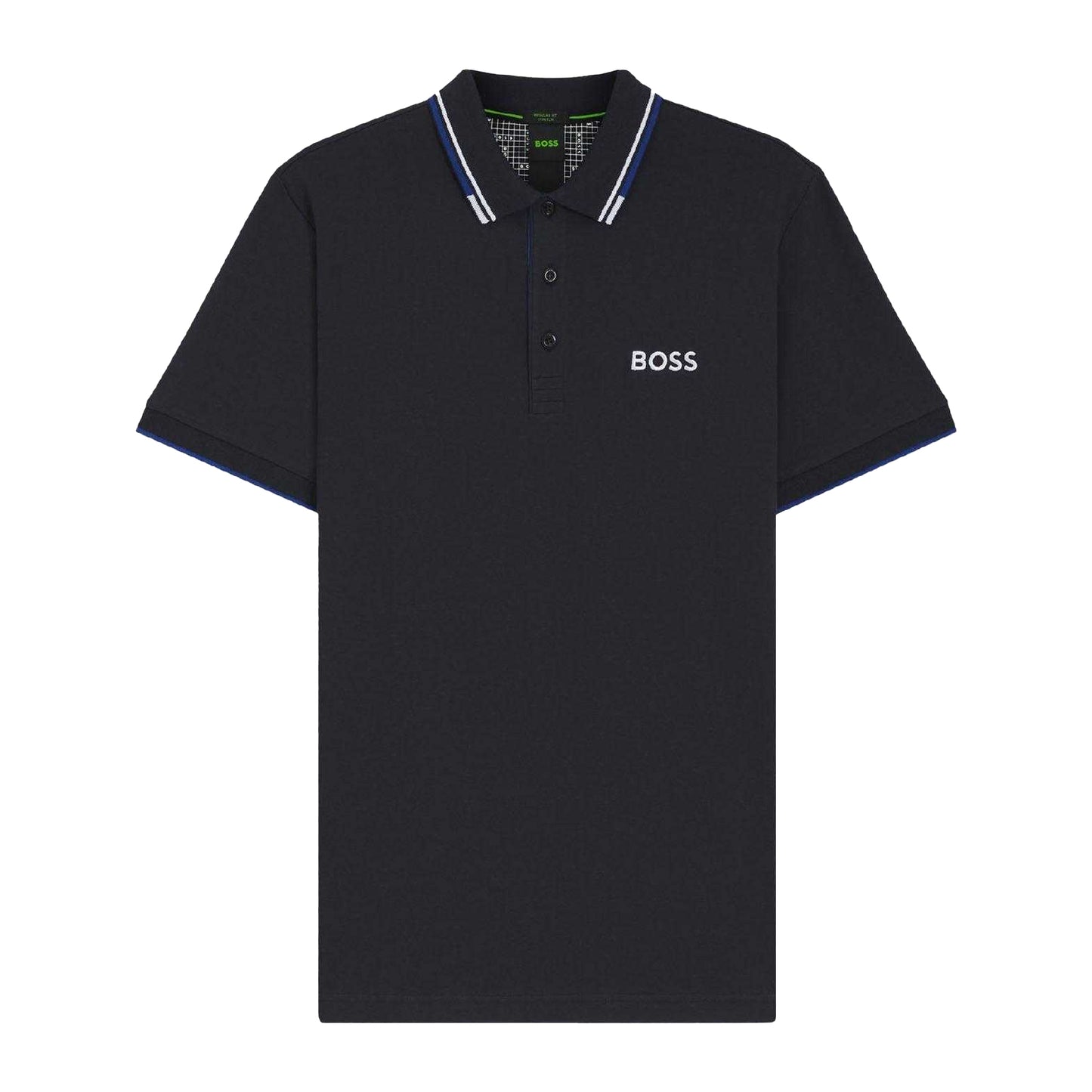 Dark Blue - Front - Boss Mens Paddy Pro Pique Regular Polo Shirt