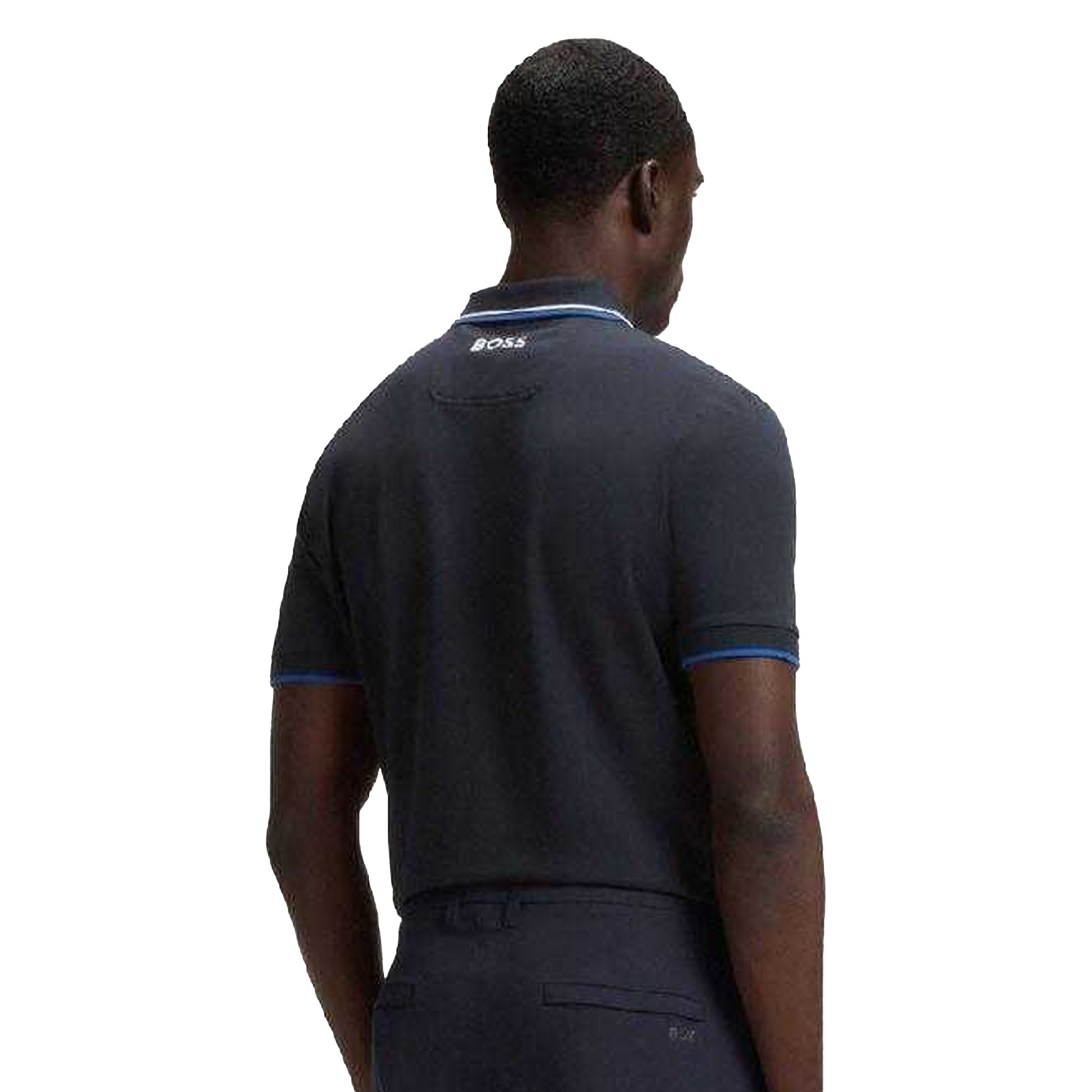 Dark Blue - Back - Boss Mens Paddy Pro Pique Regular Polo Shirt