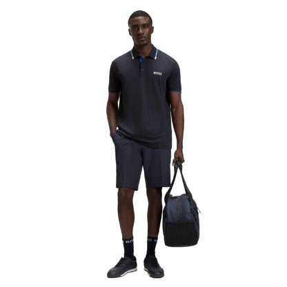 Dark Blue - Pack Shot - Boss Mens Paddy Pro Pique Regular Polo Shirt