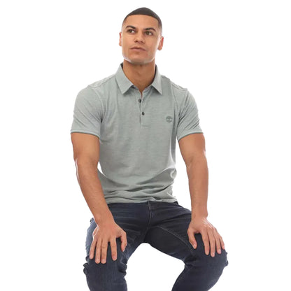 Teal - Side - Timberland Unisex Adult Baboosic Brook Oxford Polo Shirt
