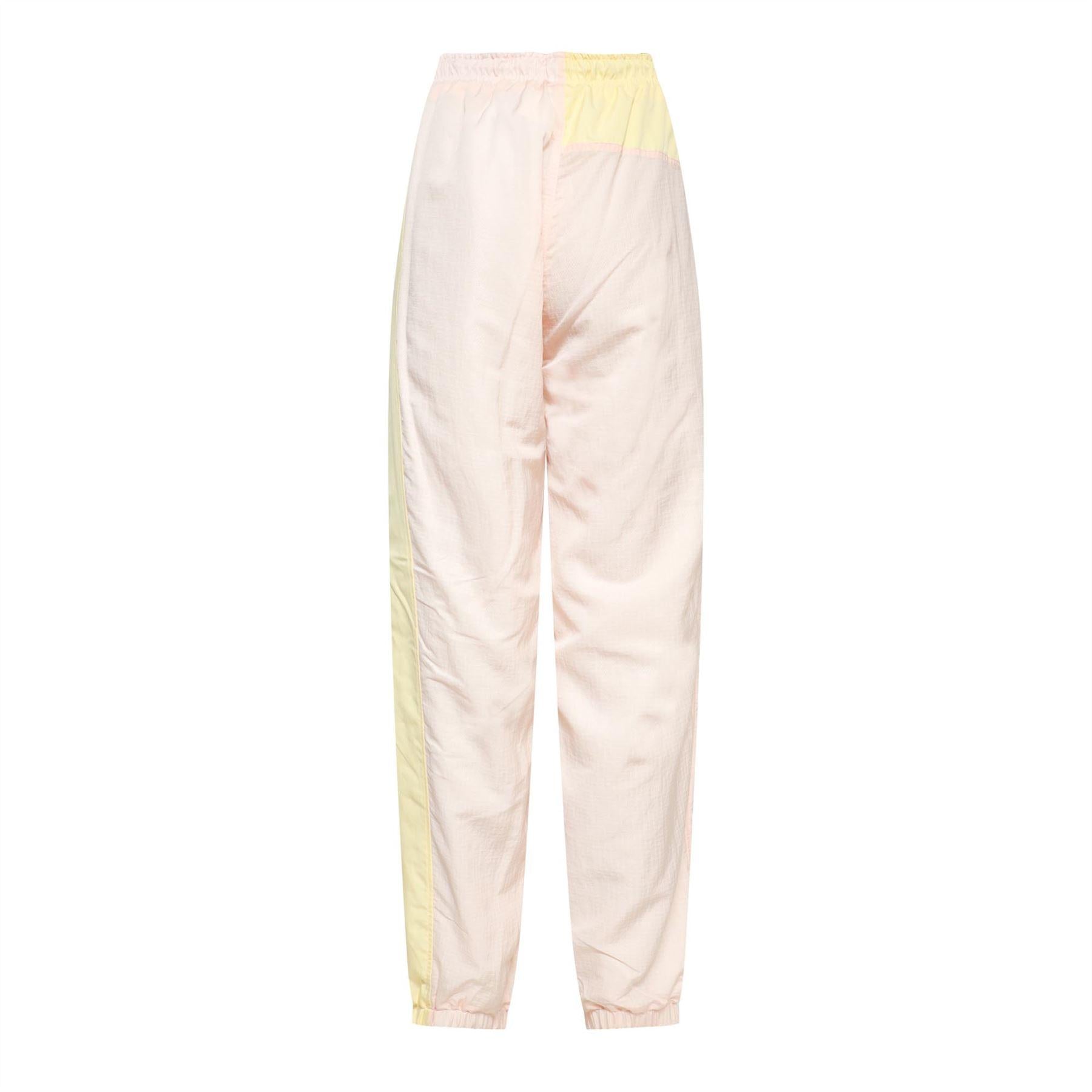 Cream - Back - Lacoste Womens-Ladies Colour Block Jogging Bottoms