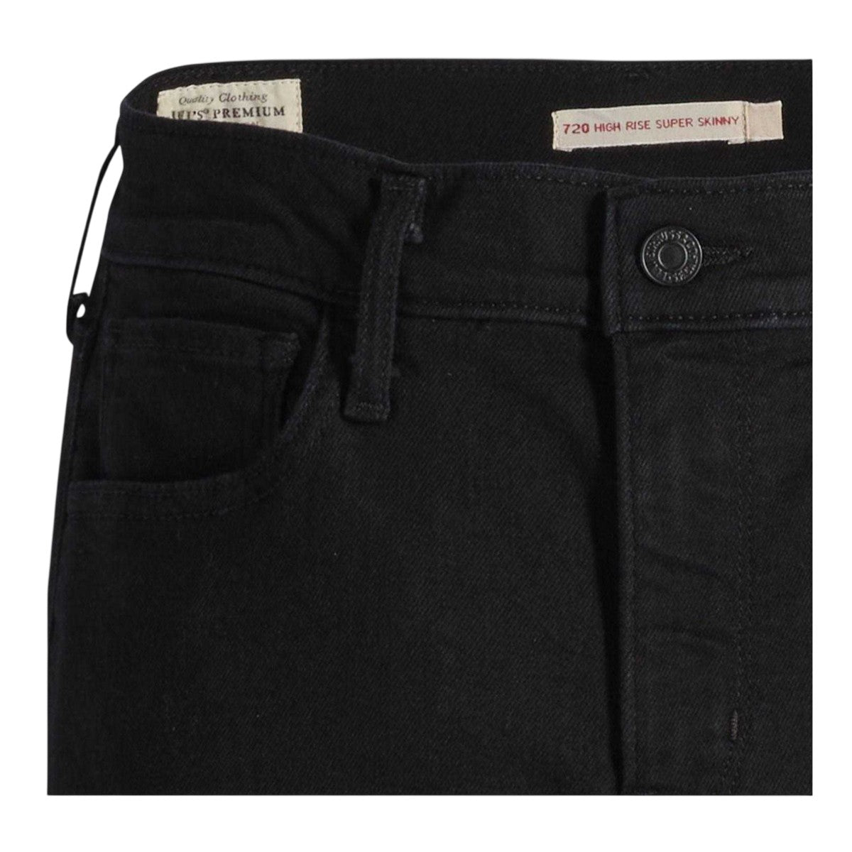 Black - Side - Levis Womens-Ladies High Rise Skinny Jeans
