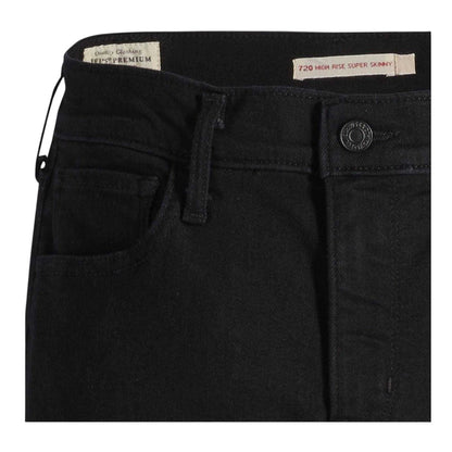 Black - Side - Levis Womens-Ladies High Rise Skinny Jeans