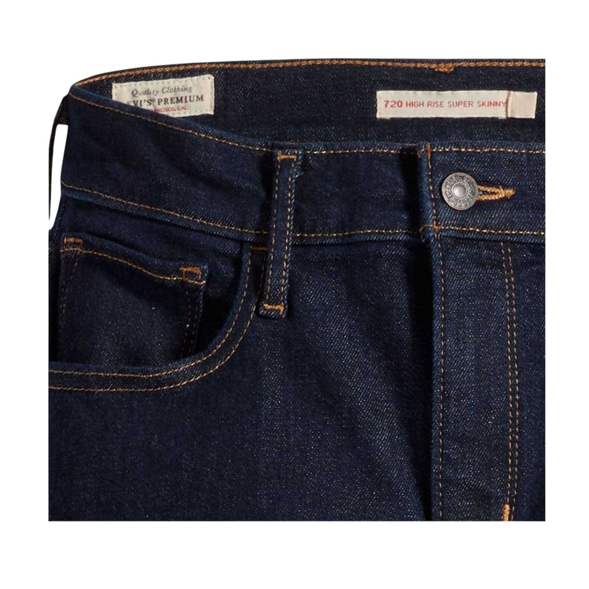 Blue - Side - Levis Womens-Ladies High Rise Skinny Jeans