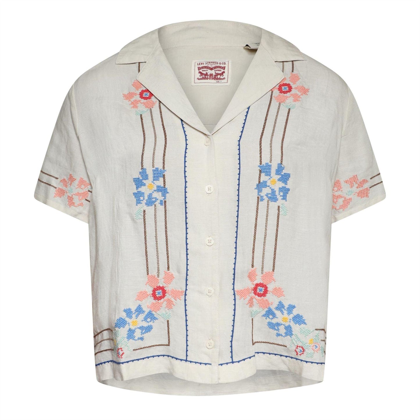 Oatmeal - Front - Levis Womens-Ladies Sonny Shirt