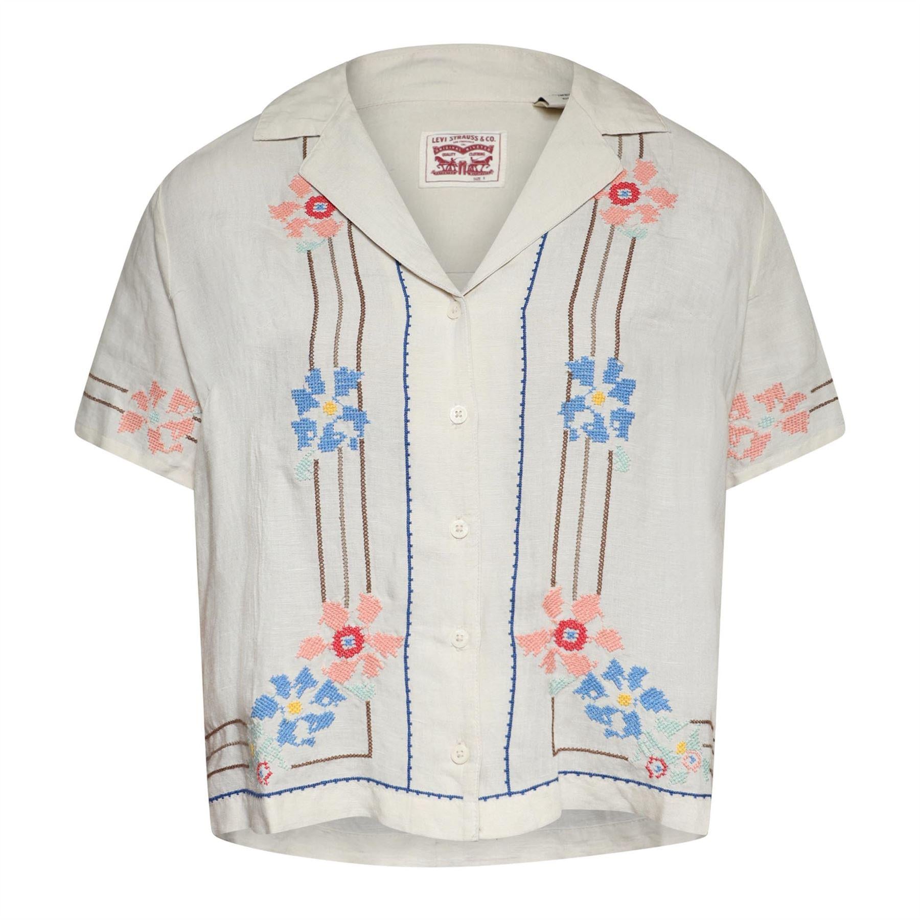 Oatmeal - Front - Levis Womens-Ladies Sonny Shirt