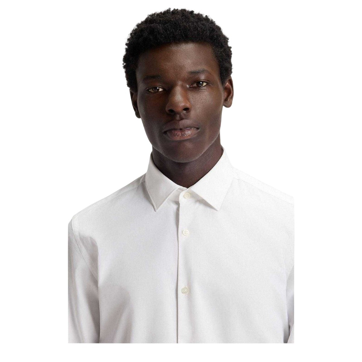 White - Side - Hugo Mens Kenno Slim Business Shirt