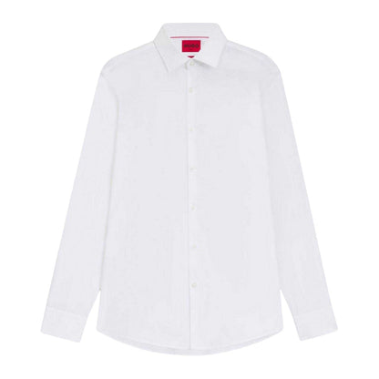 White - Front - Hugo Mens Kenno Slim Business Shirt