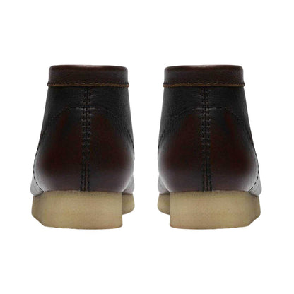 Brown - Back - Clarks Mens Wallabee Suede Boots