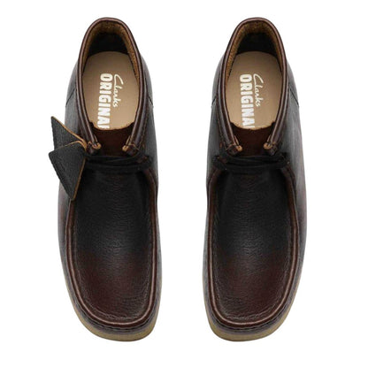 Brown - Close up - Clarks Mens Wallabee Suede Boots