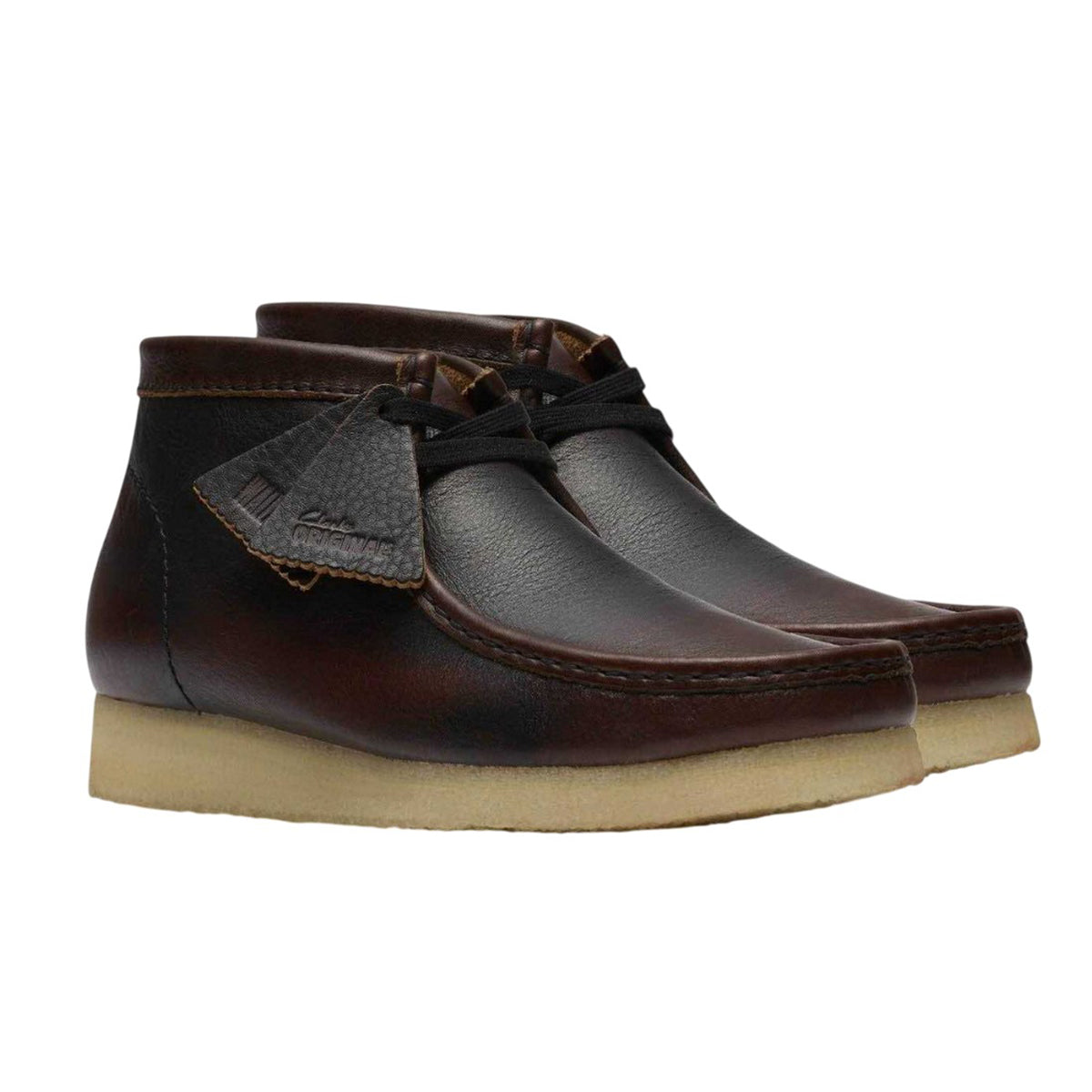 Brown - Front - Clarks Mens Wallabee Suede Boots