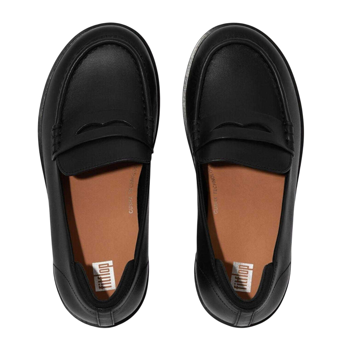 Black - Lifestyle - Fit Flop Womens-Ladies Pilar Platform Loafers