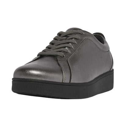 Grey - Front - Fit Flop Womens-Ladies Rally Trainers