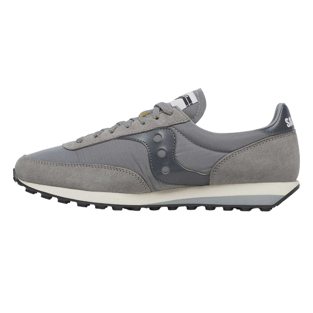 Grey - Pack Shot - Saucony Womens-Ladies Originals 80 Suede Trainers
