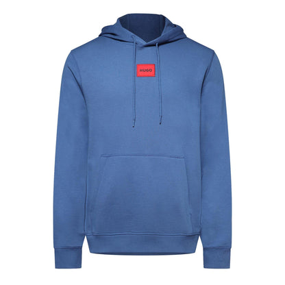 Blue - Front - Hugo Mens Logo Terrycloth Hoodie