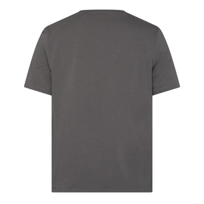 Grey - Back - Boss Mens Unique Cotton Stretch Pyjama Top