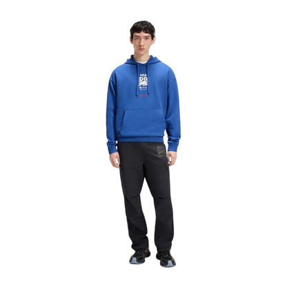 Blue - Close up - Hugo Mens Vcarb Racing Bulls Back Print Hoodie