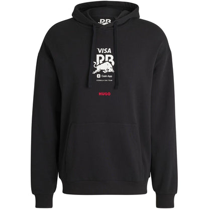 Black - Front - Hugo Mens Vcarb Racing Bulls Back Print Hoodie