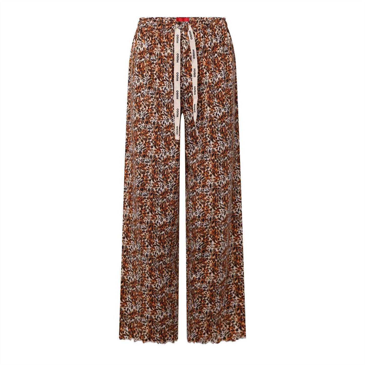 Brown-Multicoloured - Front - Hugo Womens-Ladies Stretch Jersey Pyjama Bottoms