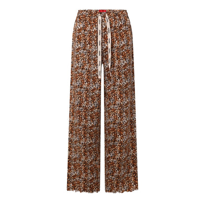 Brown-Multicoloured - Front - Hugo Womens-Ladies Stretch Jersey Pyjama Bottoms