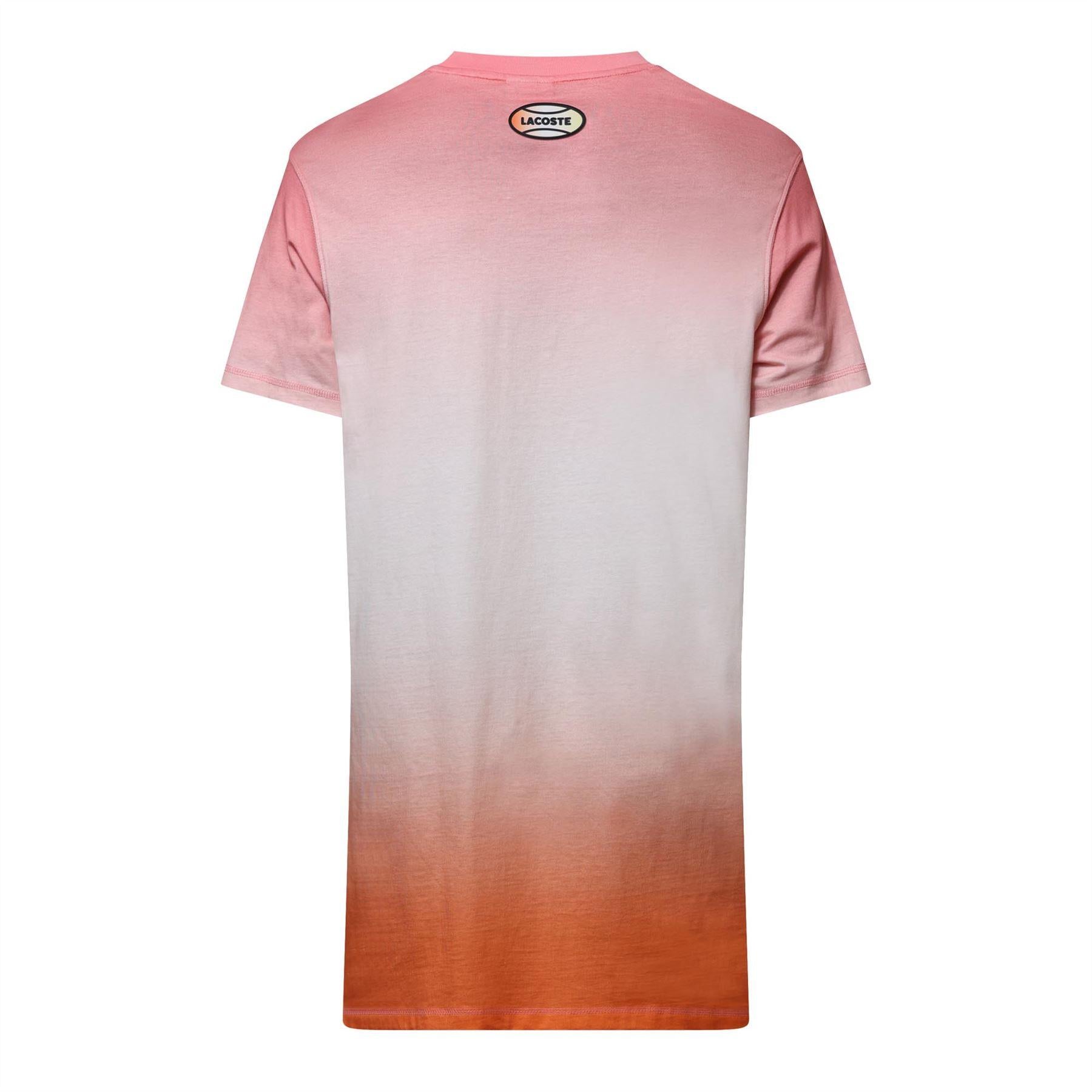Pink - Back - Lacoste Womens-Ladies Ombre Dress