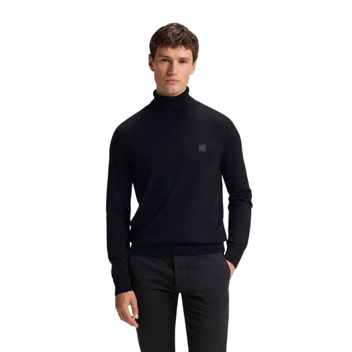 Black - Lifestyle - Boss Mens Akiro Roll Neck Sweatshirt