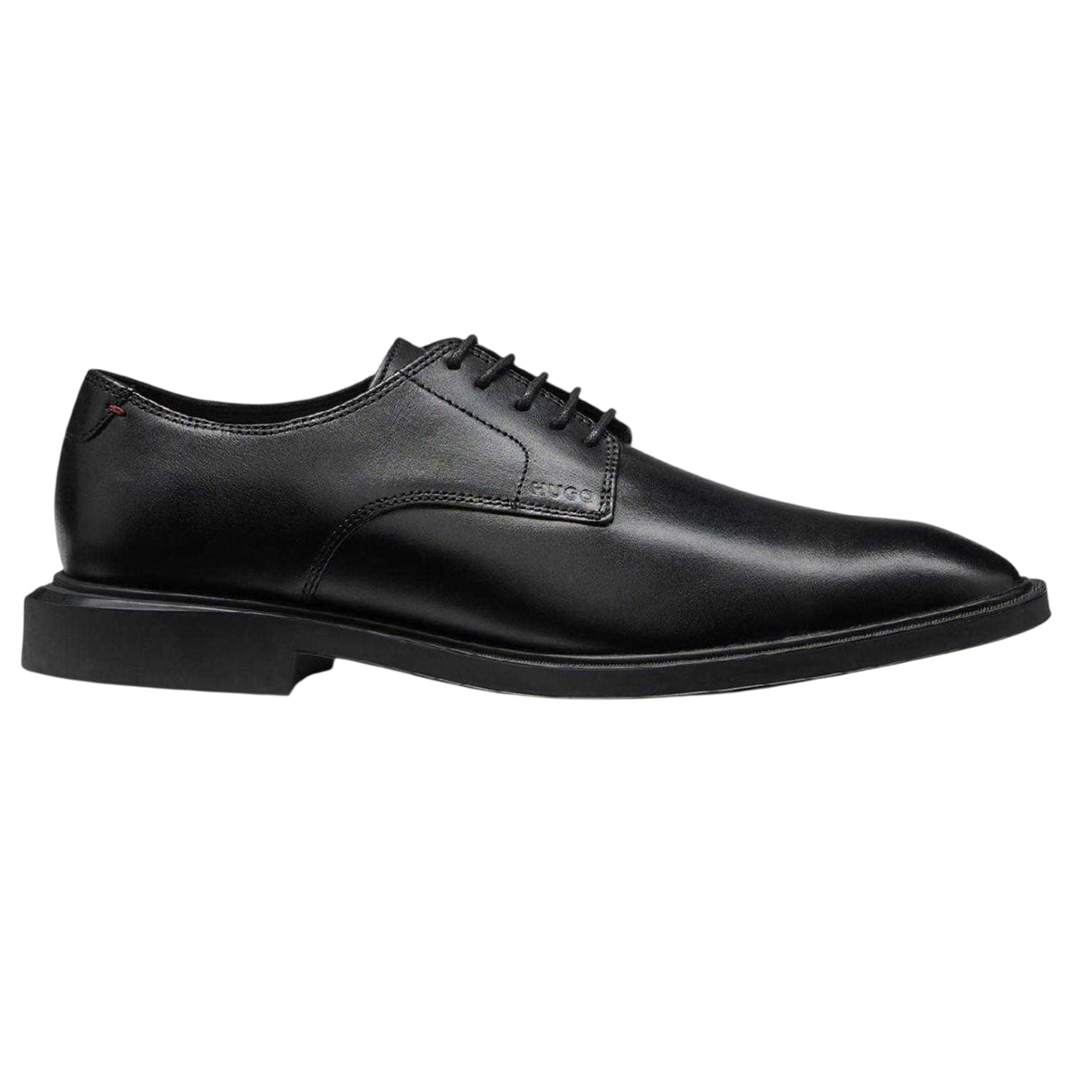 Black - Back - Hugo Mens Gryff Leather Derby Shoes