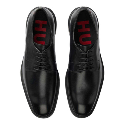 Black - Lifestyle - Hugo Mens Gryff Leather Derby Shoes
