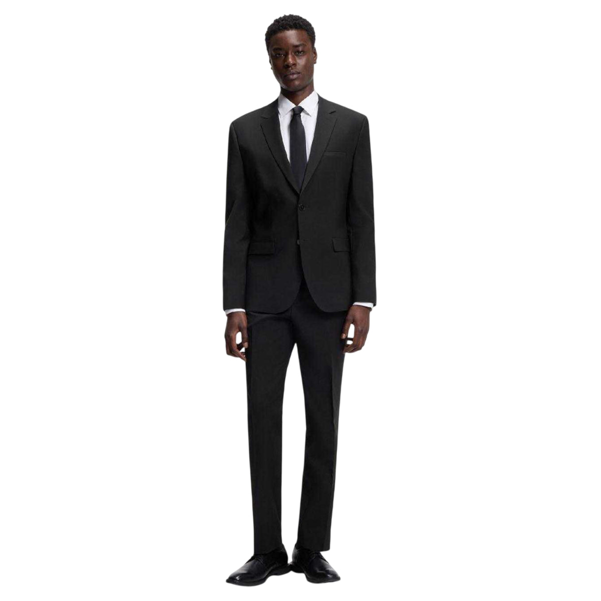 Black - Pack Shot - Hugo Mens Gryff Leather Derby Shoes