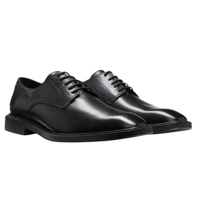 Black - Front - Hugo Mens Gryff Leather Derby Shoes