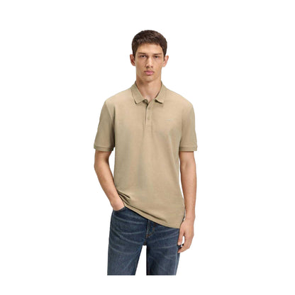 Beige - Lifestyle - Hugo Mens Donos222 Logo Polo Shirt