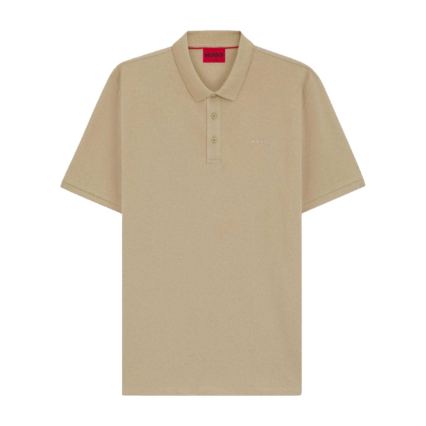 Beige - Front - Hugo Mens Donos222 Logo Polo Shirt