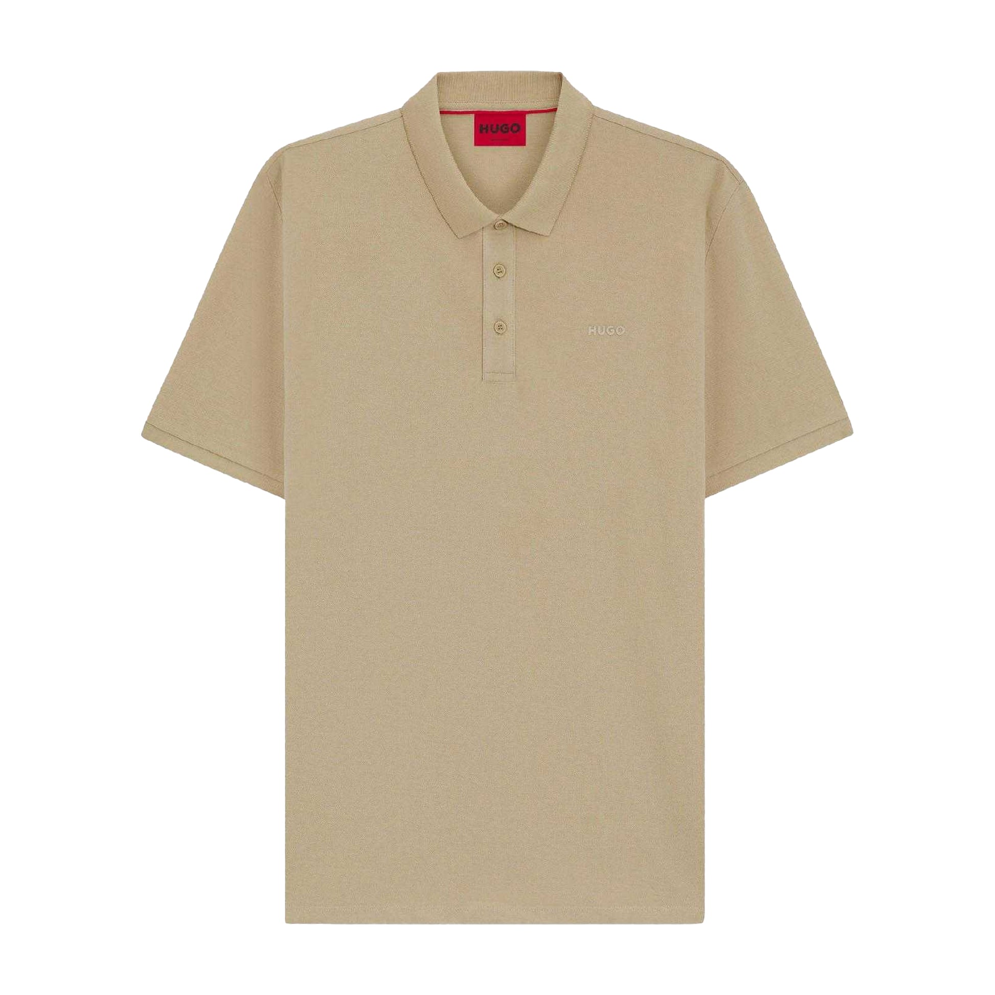 Beige - Front - Hugo Mens Donos222 Logo Polo Shirt