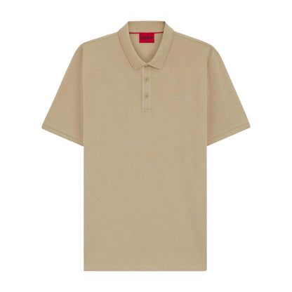 Beige - Front - Hugo Mens Donos222 Logo Polo Shirt
