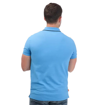 Blue - Back - Timberland Unisex Adult Printed Short-Sleeved Polo Shirt