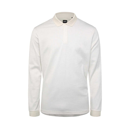 White - Front - Hugo Mens H-Pado 431 Long-Sleeved Polo Shirt